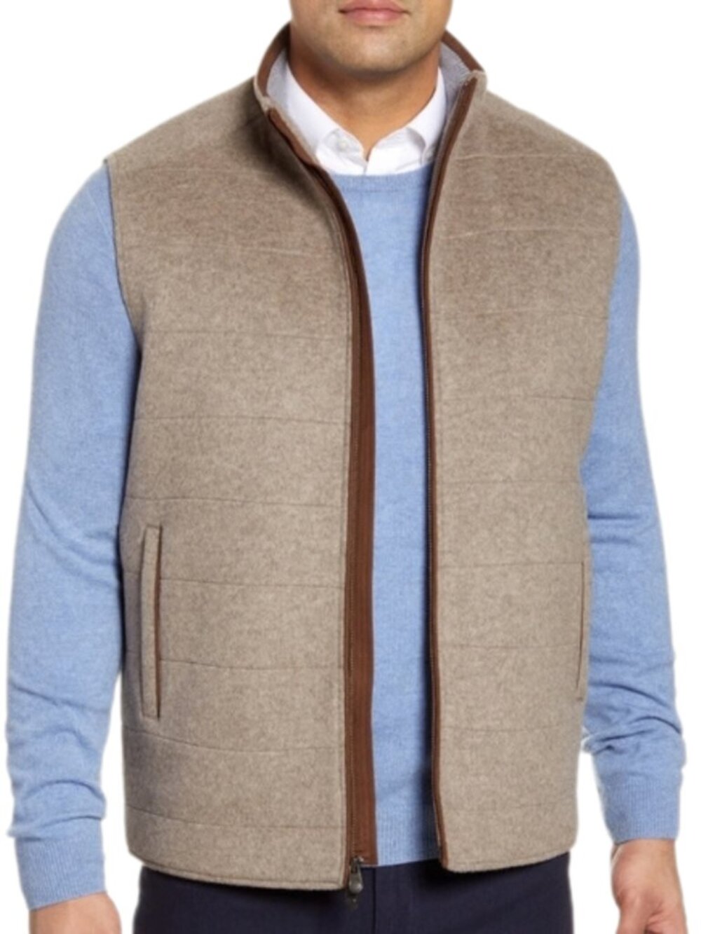 Peter Millar Crown Flex Merino Wool Vest MF19Z20 Men's Full Zip Golf - EXC COND
